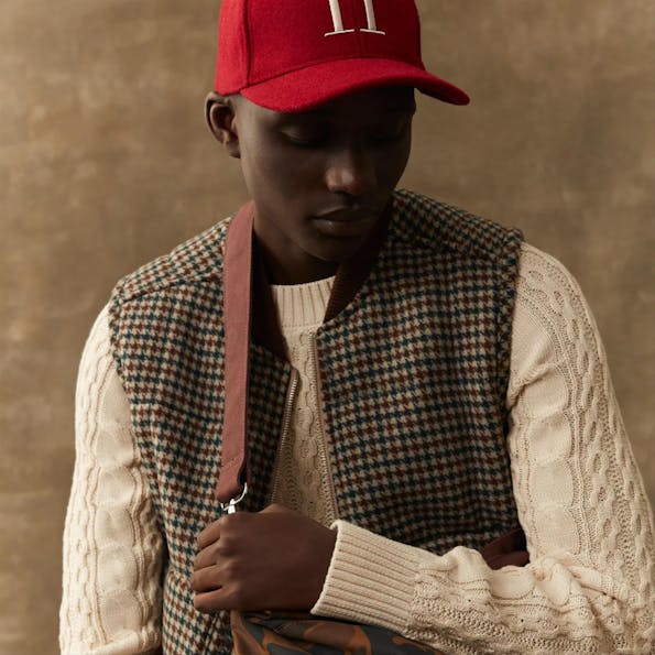 LES DEUX - Bruine Michael Houndstooth vest