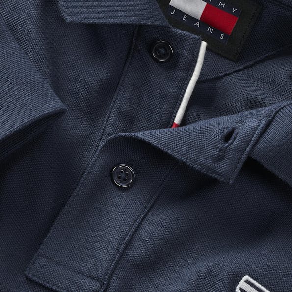 Tommy Jeans - Donkerblauwe Slim Placket polo