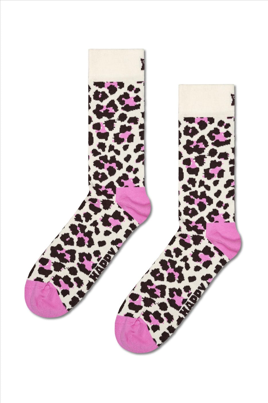 Happy Socks - Ecru Leo sokken, maat: 36-40