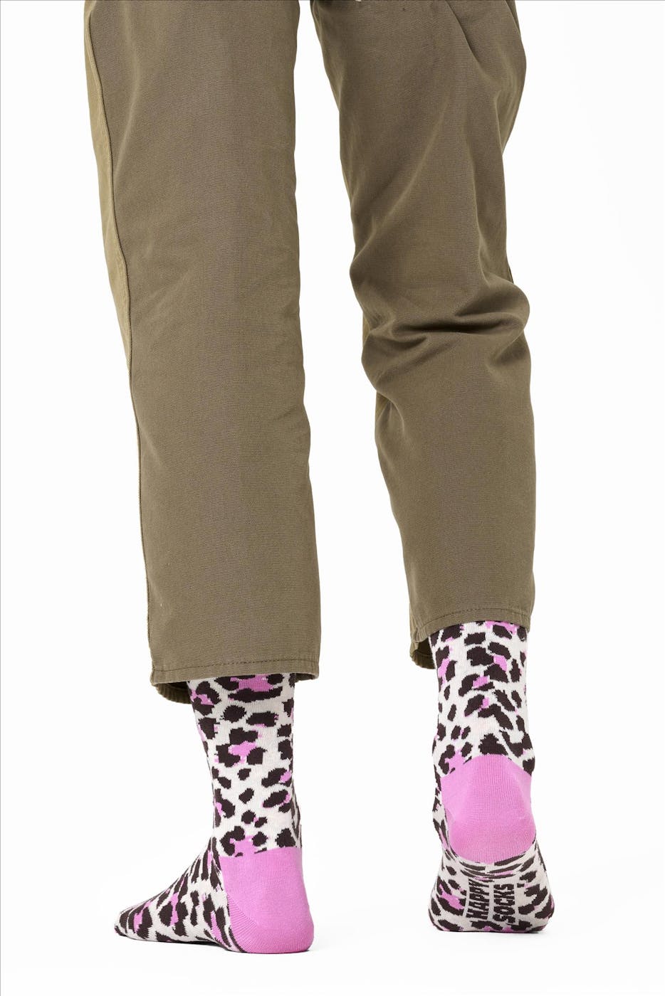 Happy Socks - Ecru Leo sokken, maat: 36-40