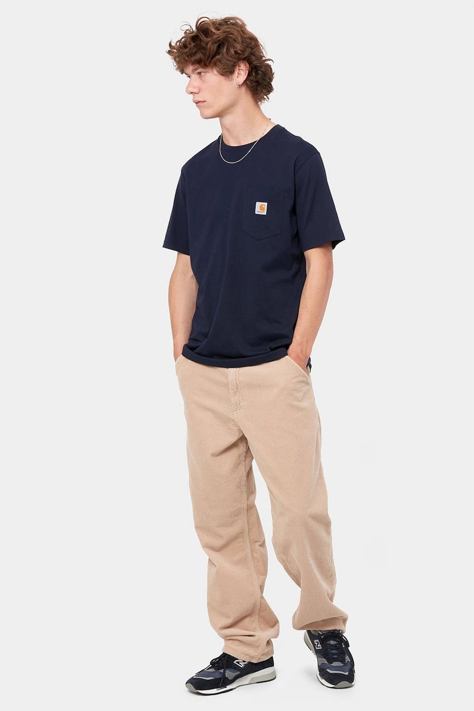 Carhartt WIP - Donkerblauwe Pocket T-shirt