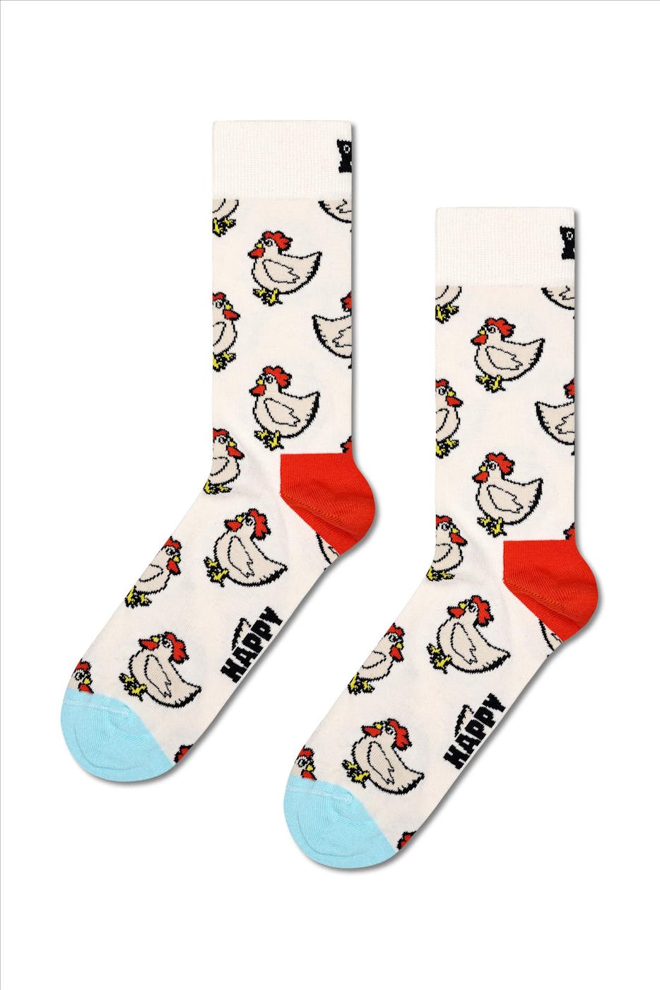 Happy Socks - Ecru Rooster sokken, maat: 36-40