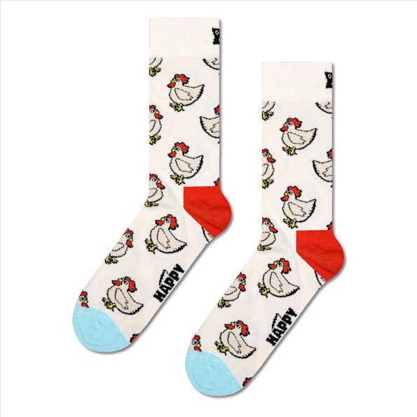 Happy Socks - Ecru Rooster sokken, maat: 36-40