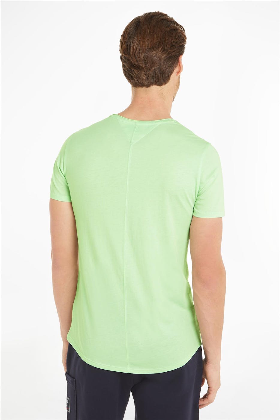 Tommy Jeans - Lichtgroene Jaspe T-shirt