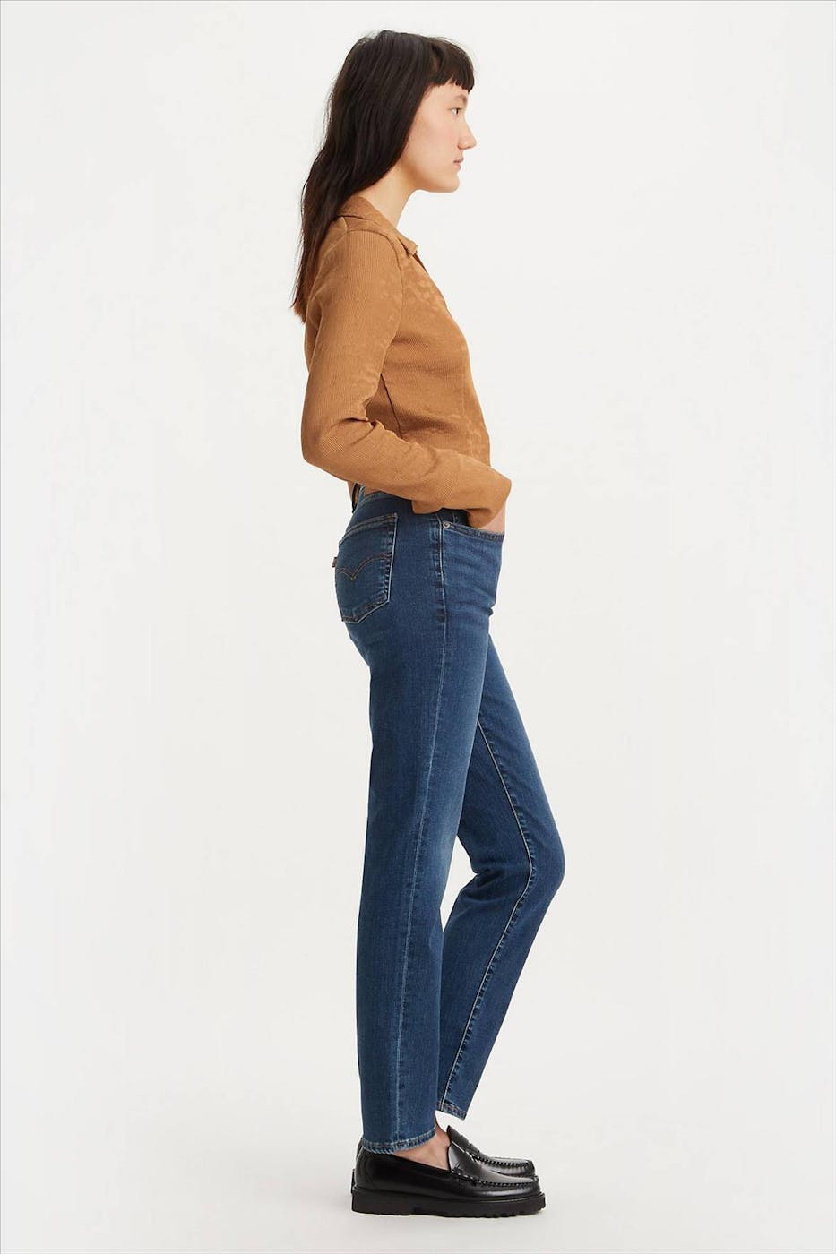 Levi's - Donkerblauwe 724 Slim Straight jeans