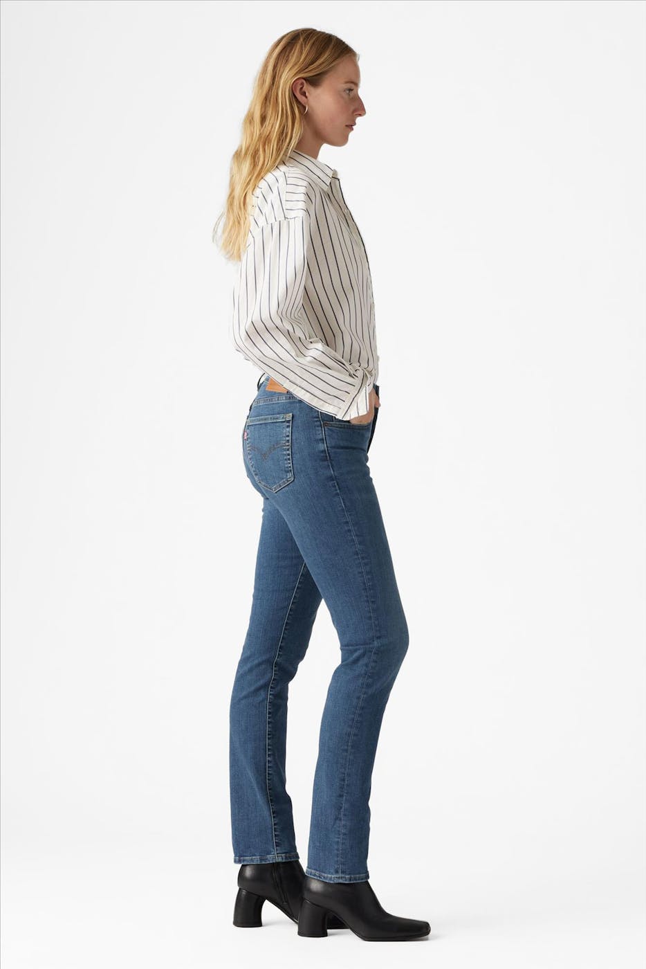 Levi's - Donkerblauwe 724 Slim Straight jeans