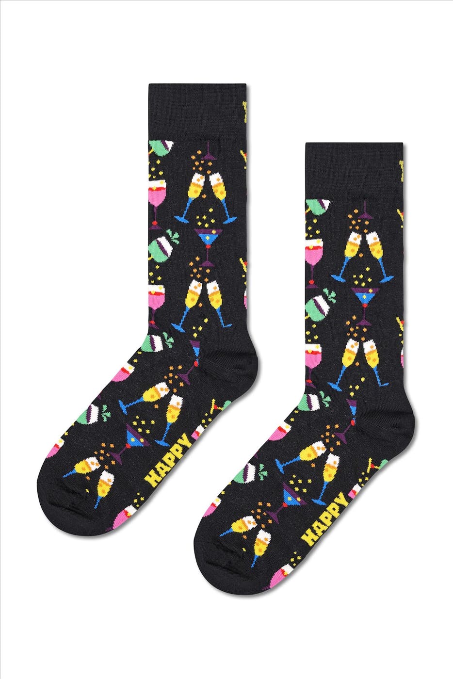 Happy Socks - Zwarte Cheers sokken, maat: 36-40