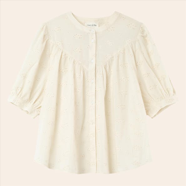 Grace & Mila - Beige Jade blouse