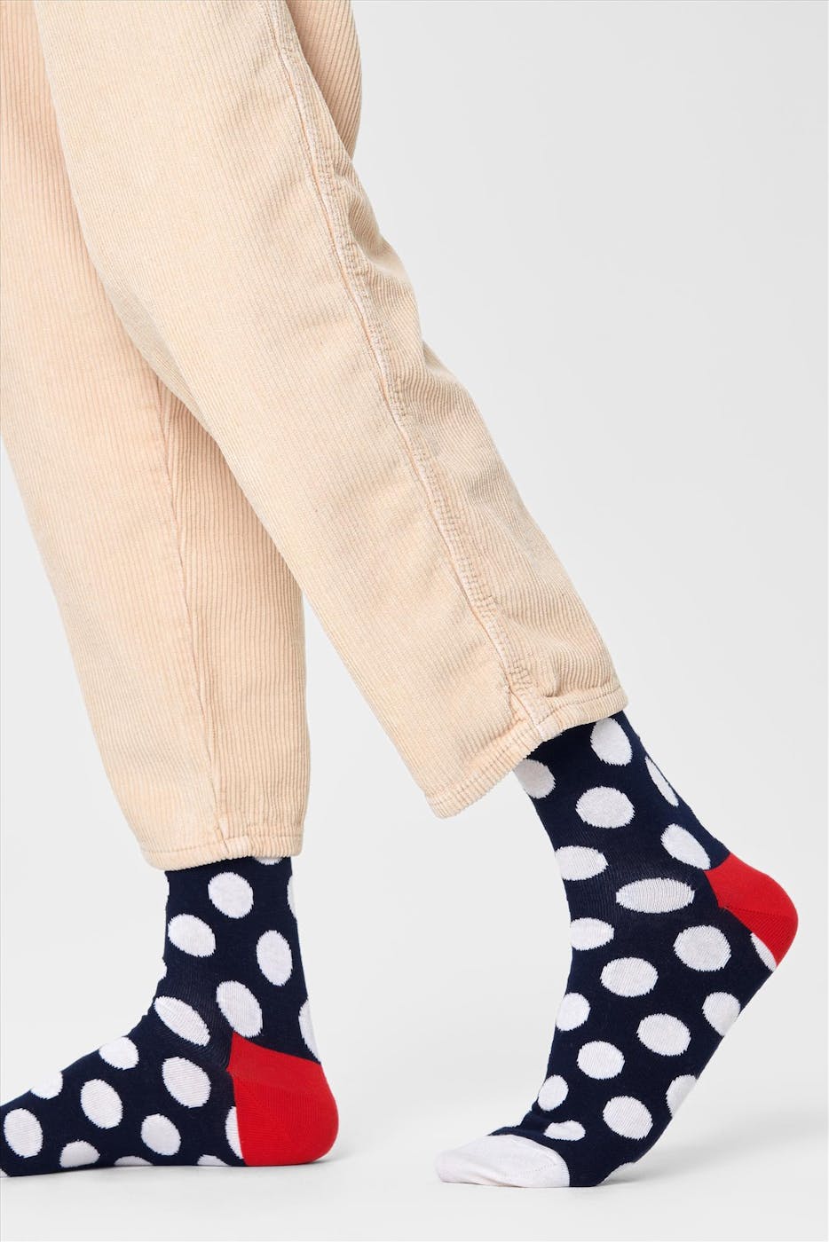 Happy Socks - Zwart-wit-rode Big Dot Crew sokken, maat: 41-46