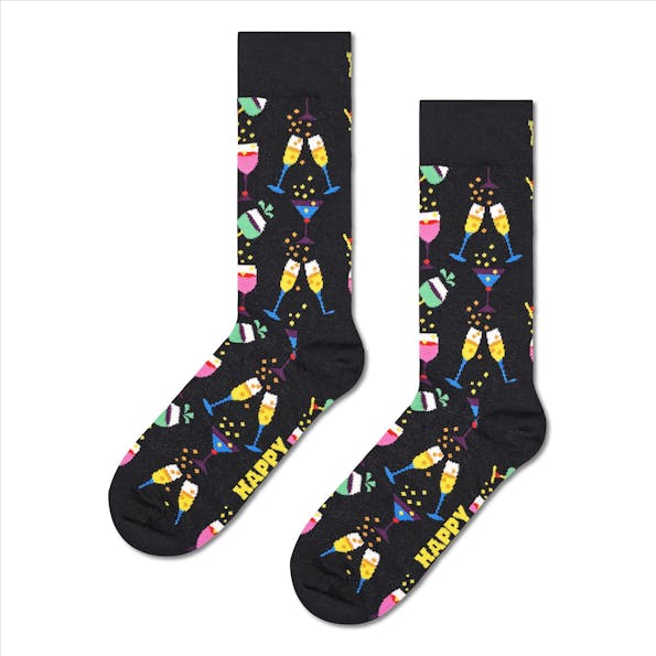 Happy Socks - Zwarte Cheers sokken, maat: 41-46