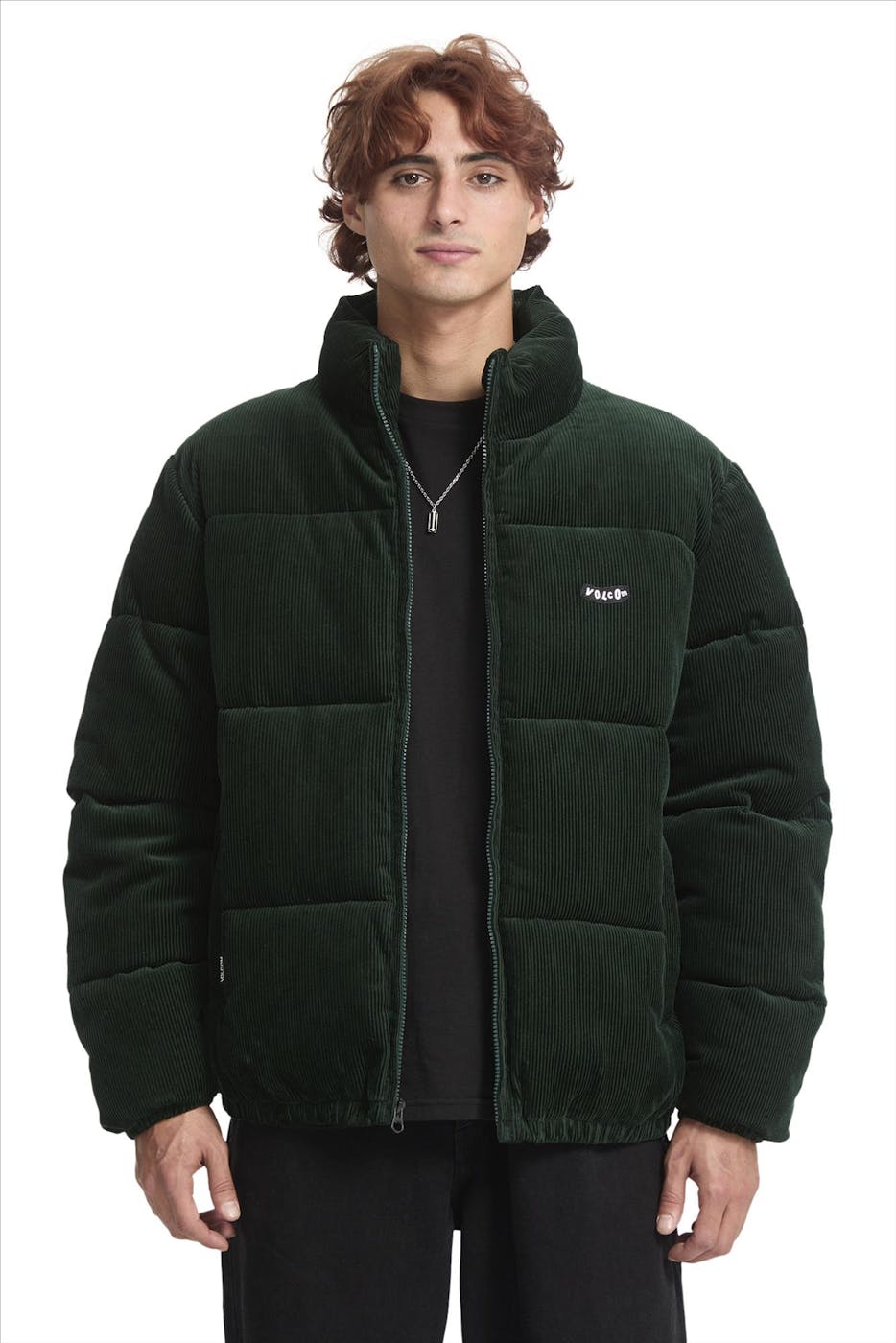 Volcom - Donkergroene Walltz Cord jas