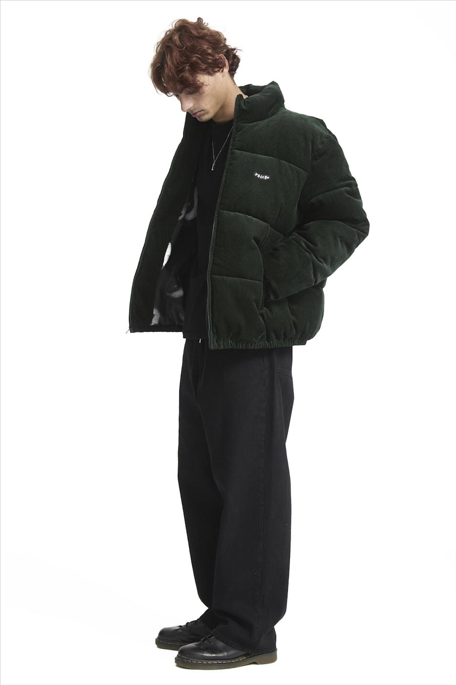 Volcom - Donkergroene Walltz Cord jas