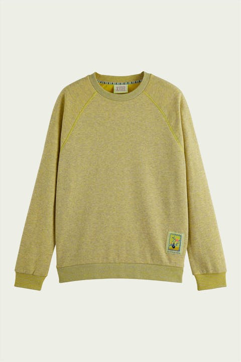 Scotch & Soda - Geel-groene Melange sweater
