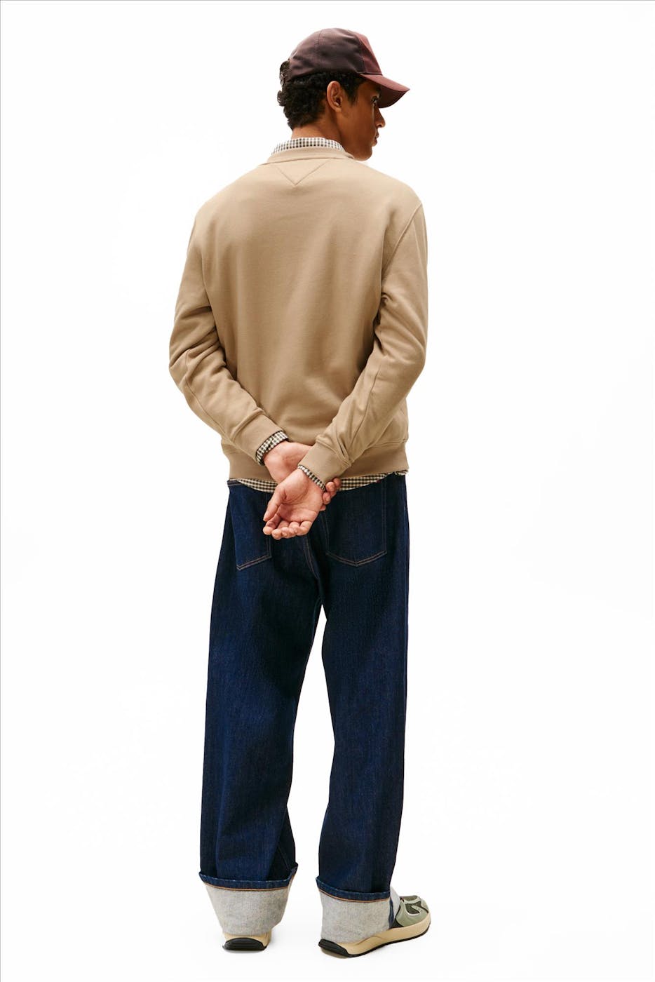 Tommy Jeans - Beige Regular Flag sweater