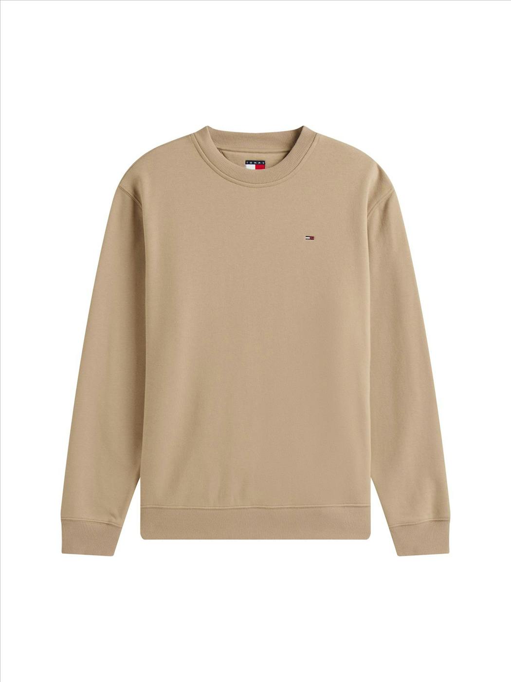 Tommy Jeans - Beige Regular Flag sweater