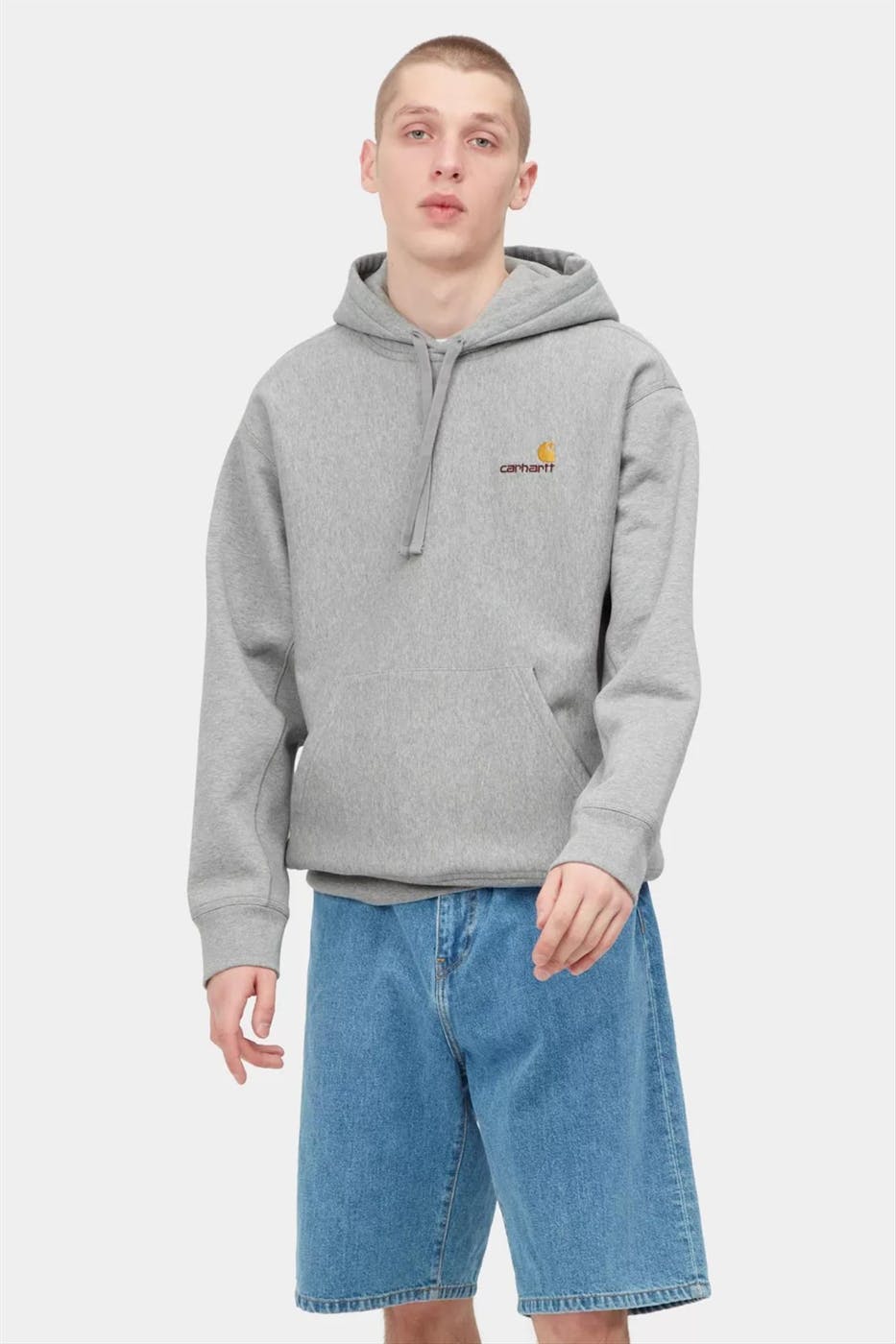 Carhartt WIP - Grijze American Script hoodie