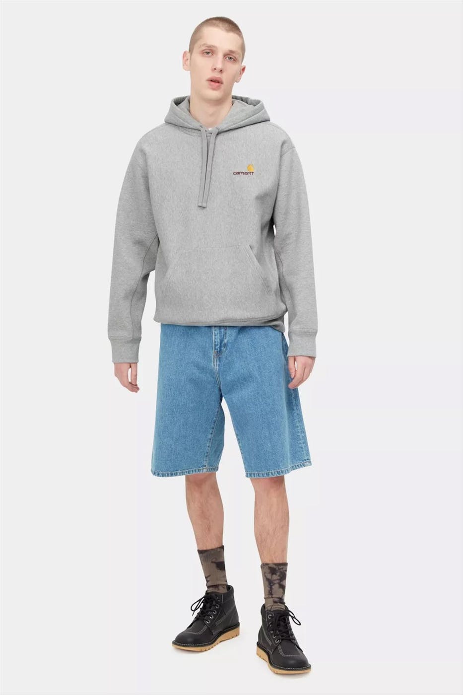 Carhartt WIP - Grijze American Script hoodie