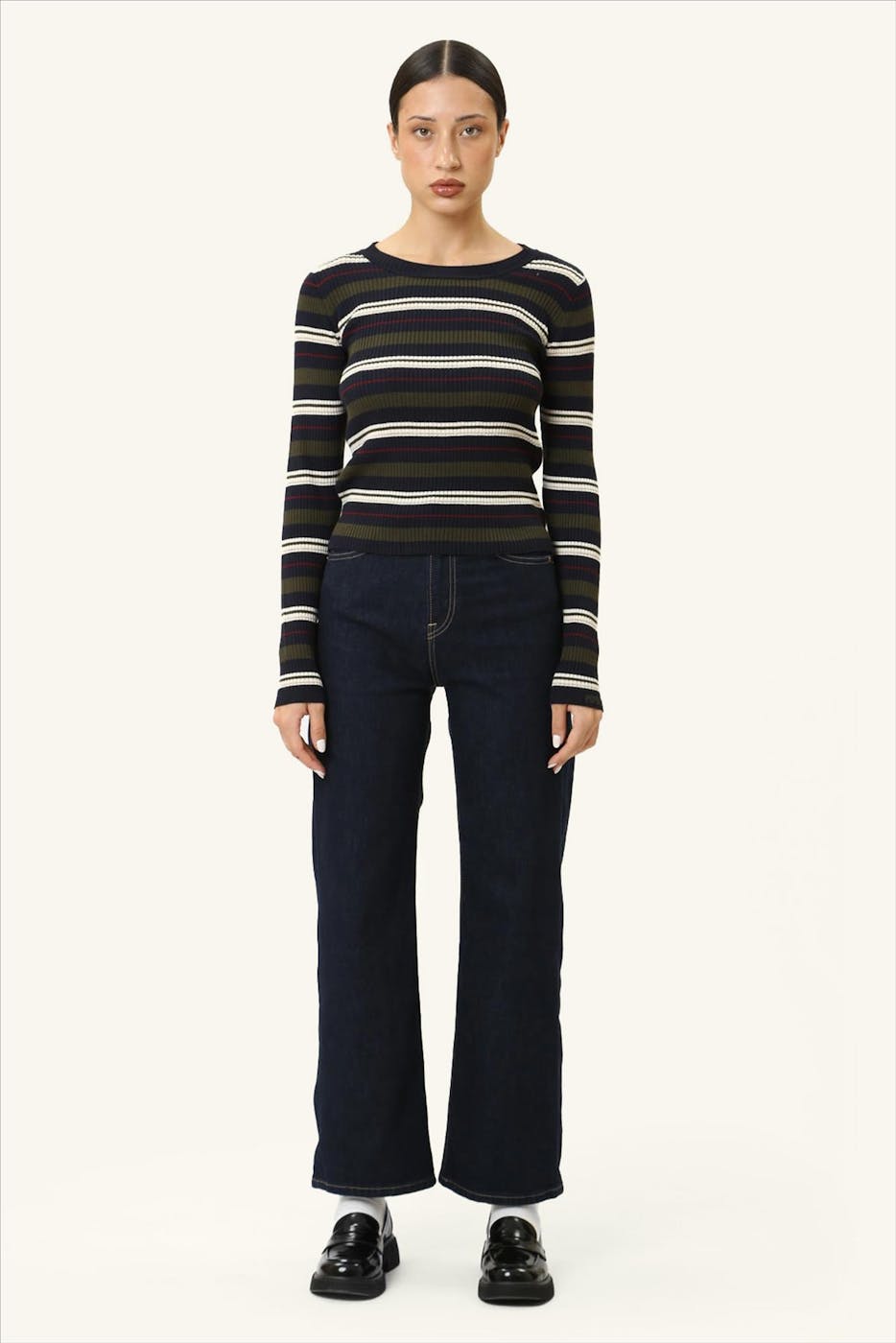 Pepe Jeans London - Donkerblauwe Lexa straight jeans