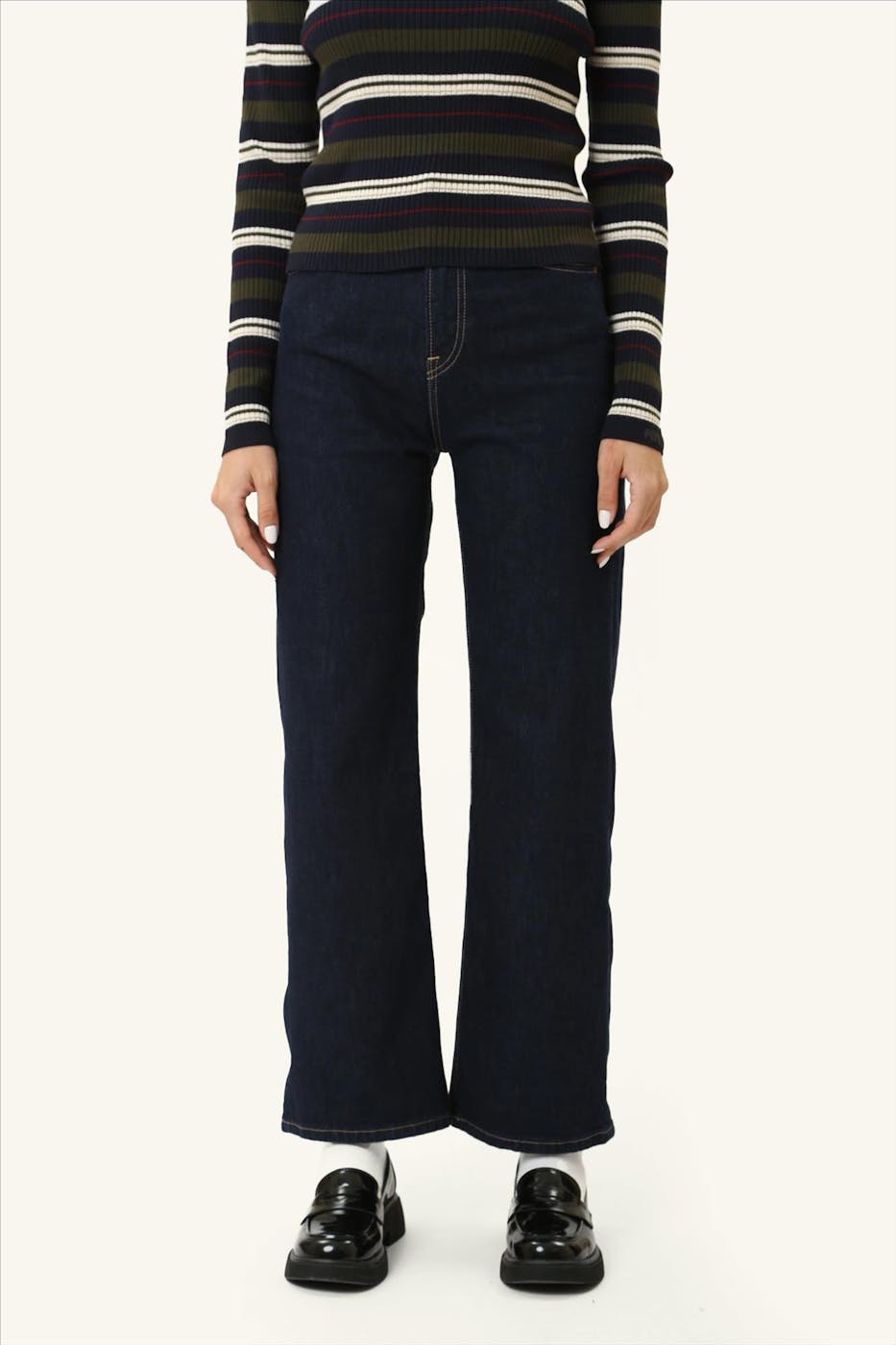 Pepe Jeans London - Donkerblauwe Lexa straight jeans