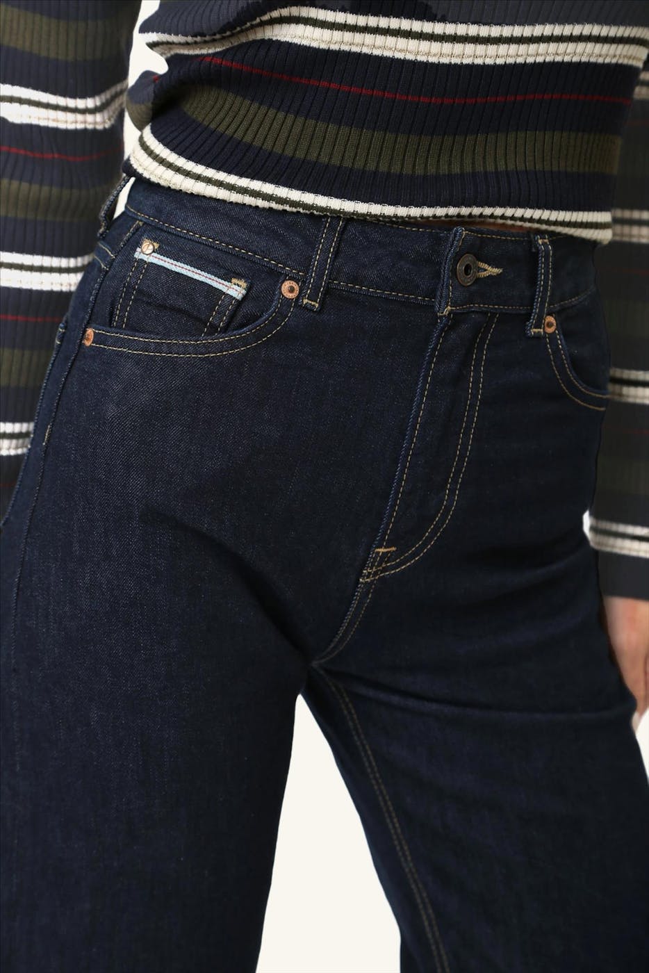 Pepe Jeans London - Donkerblauwe Lexa straight jeans