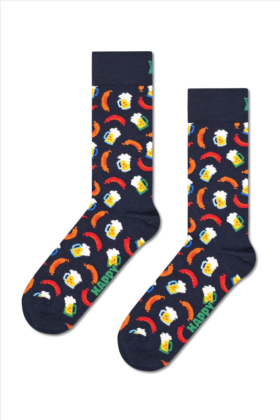 Happy Socks - Donkerblauwe Beer and Sausage sokken, maat: 41-46
