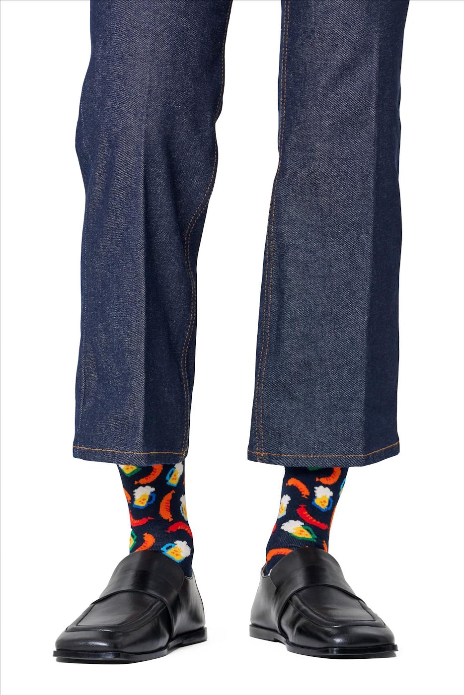 Happy Socks - Donkerblauwe Beer and Sausage sokken, maat: 41-46
