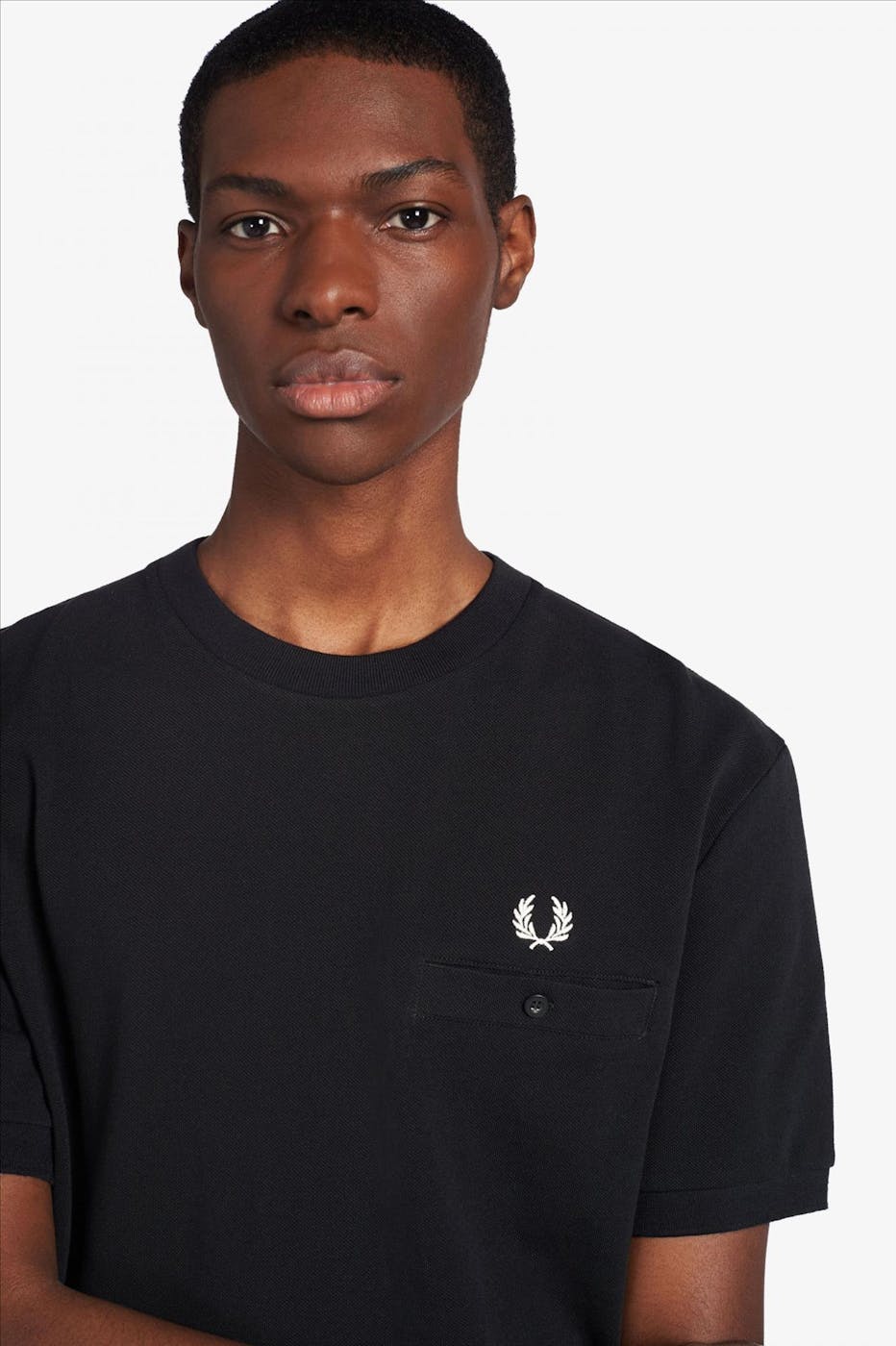 Fred Perry - Zwarte Pique T-shirt