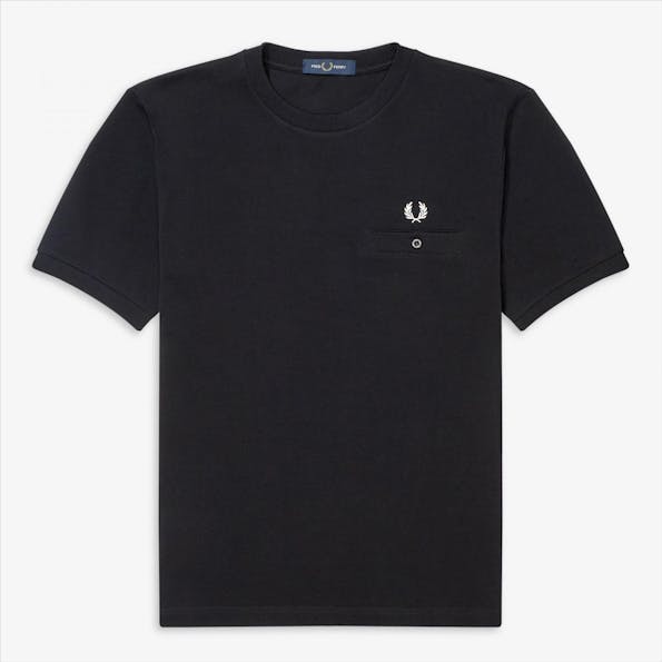 Fred Perry - Zwarte Pique T-shirt