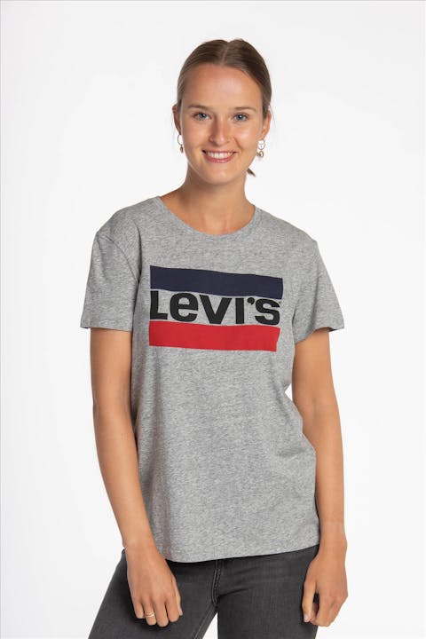 Levi's - LEVIS - Logo 84 - T-shirt met ronde hals en korte mouw - lichtgrijs