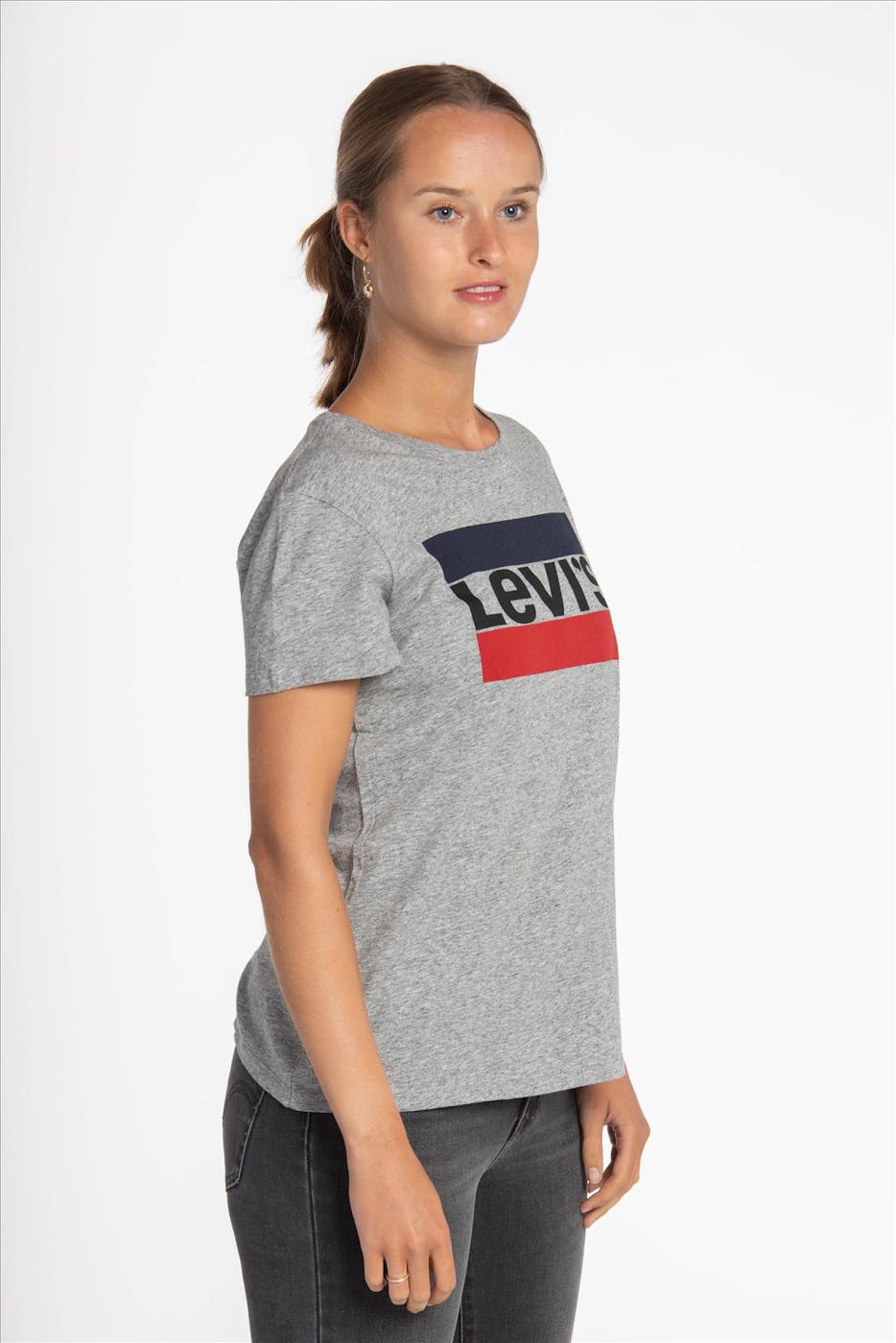 Levi's - LEVIS - Logo 84 - T-shirt met ronde hals en korte mouw - lichtgrijs