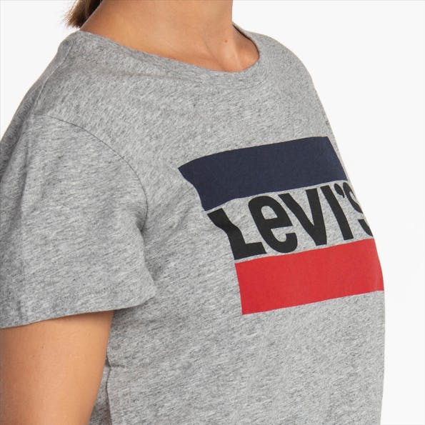 Levi's - LEVIS - Logo 84 - T-shirt met ronde hals en korte mouw - lichtgrijs