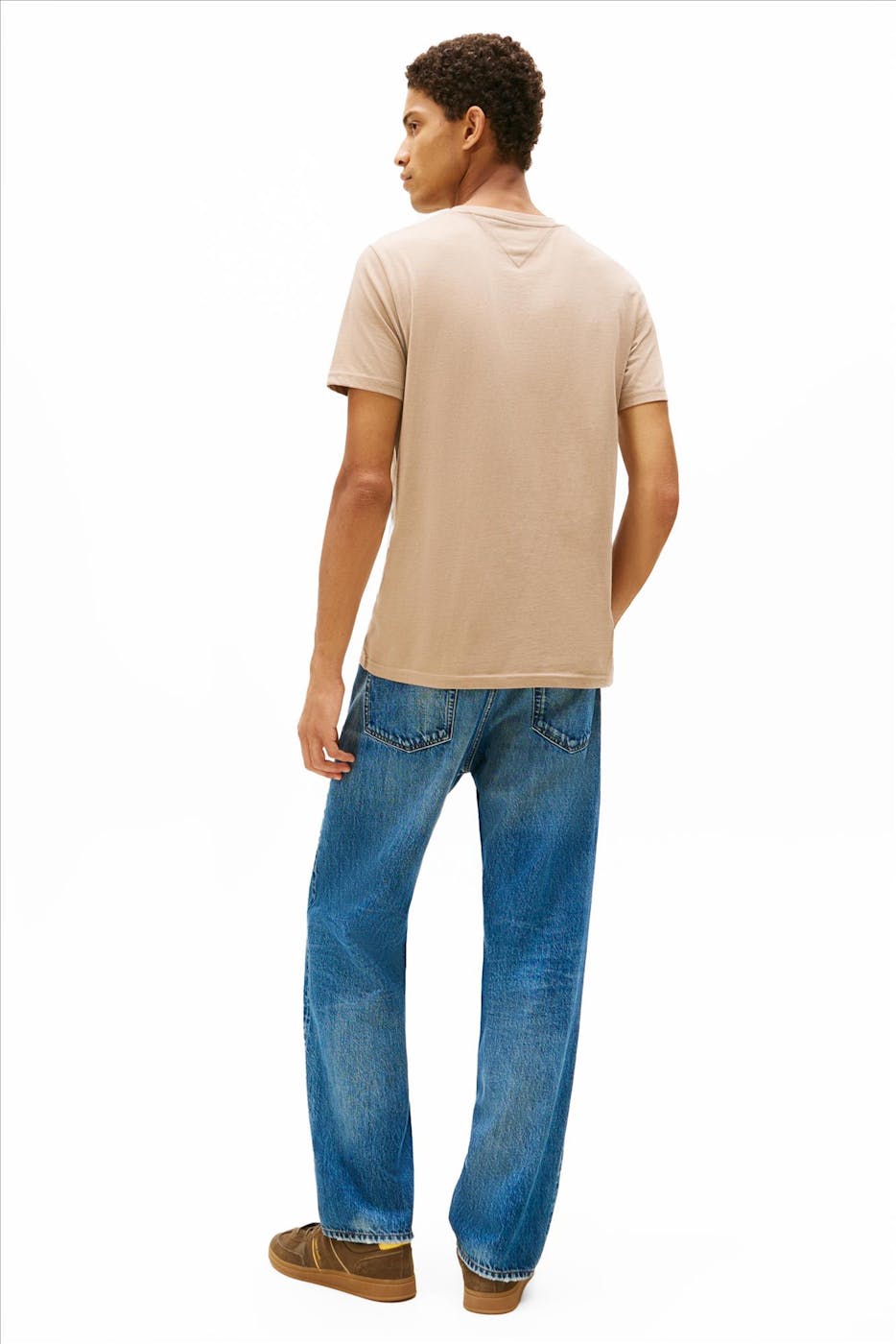 Tommy Jeans - Taupe Jaspe slim T-shirt