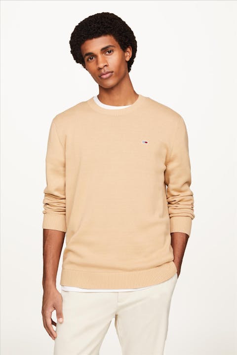 Tommy Jeans - Beige Essentail Flag trui
