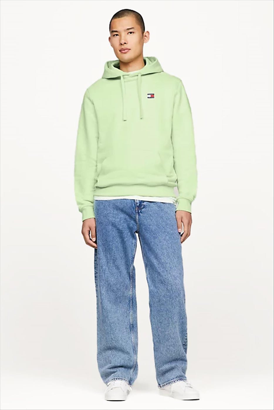 Tommy Jeans - Lichtgroene Badge hoodie