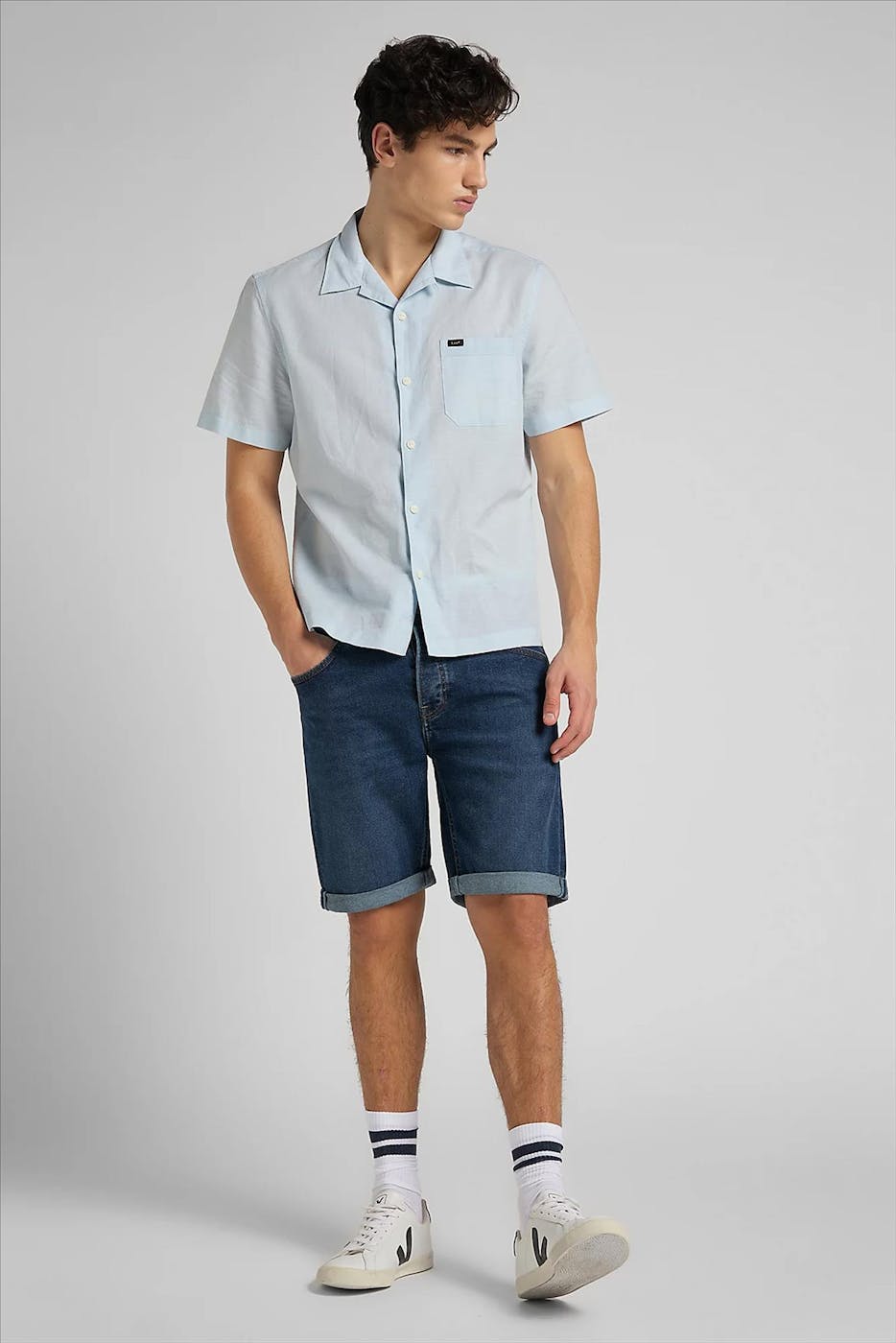 Lee - Blauwe denim 5 Pocket Short