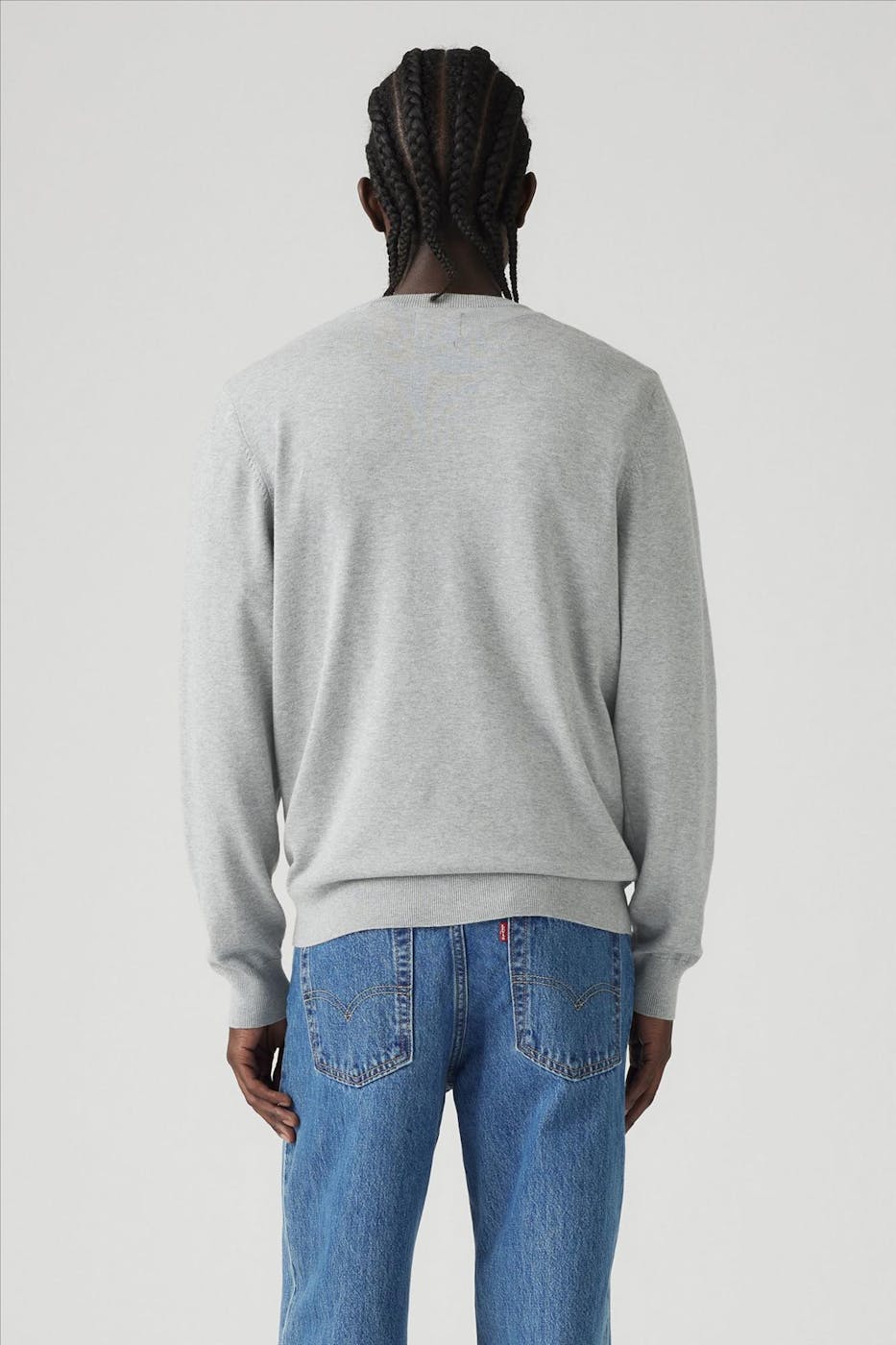 Levi's - Grijze V-Neck Housemark trui