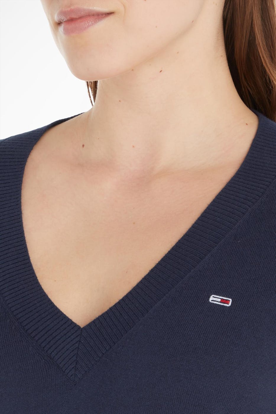 Tommy Jeans - Donkerblauwe Essential V-neck trui