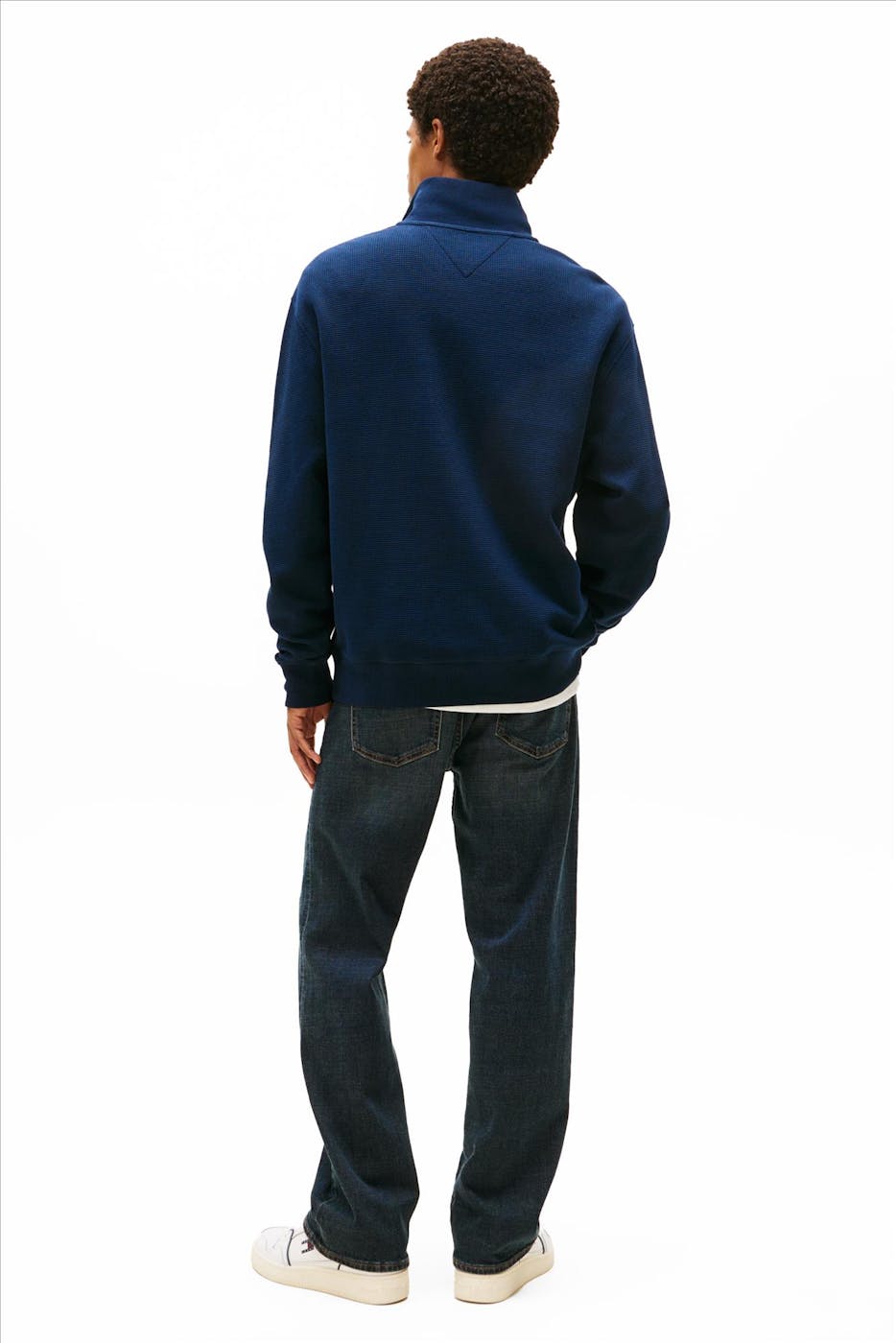 Tommy Jeans - Donkerblauwe Waffle Script sweater