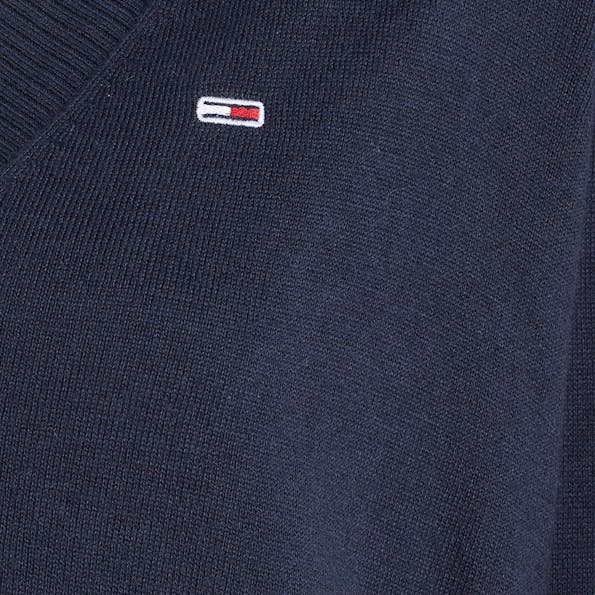 Tommy Jeans - Donkerblauwe Essential V-neck trui