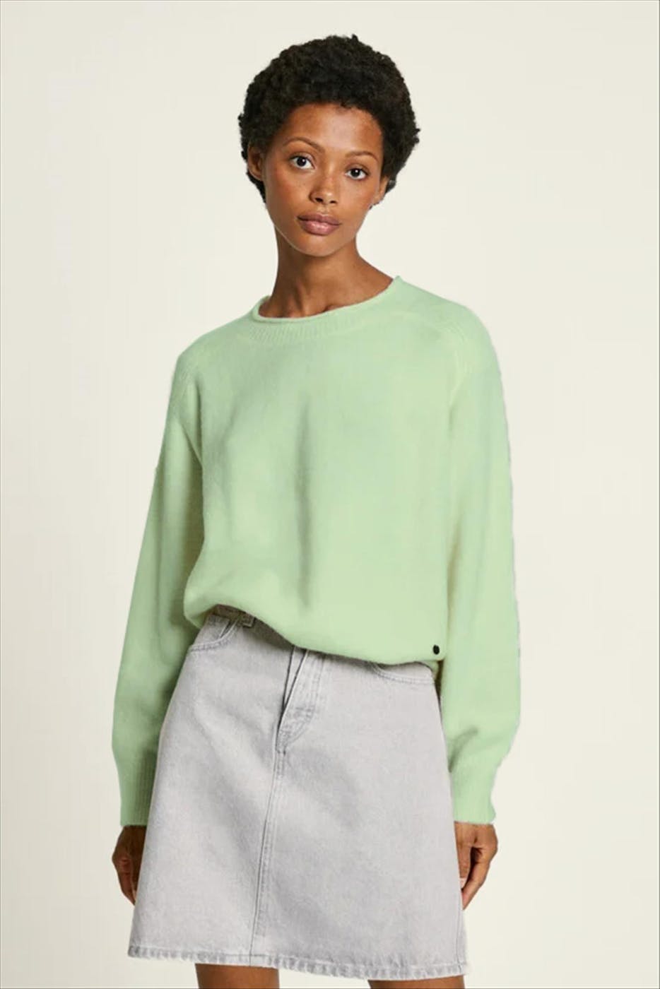 Pepe Jeans London - Lichtgroene Irma trui