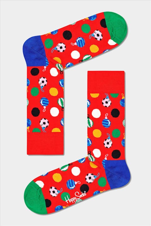 Happy Socks - Rood-multicolour Baubles Sokken, maat 36-40