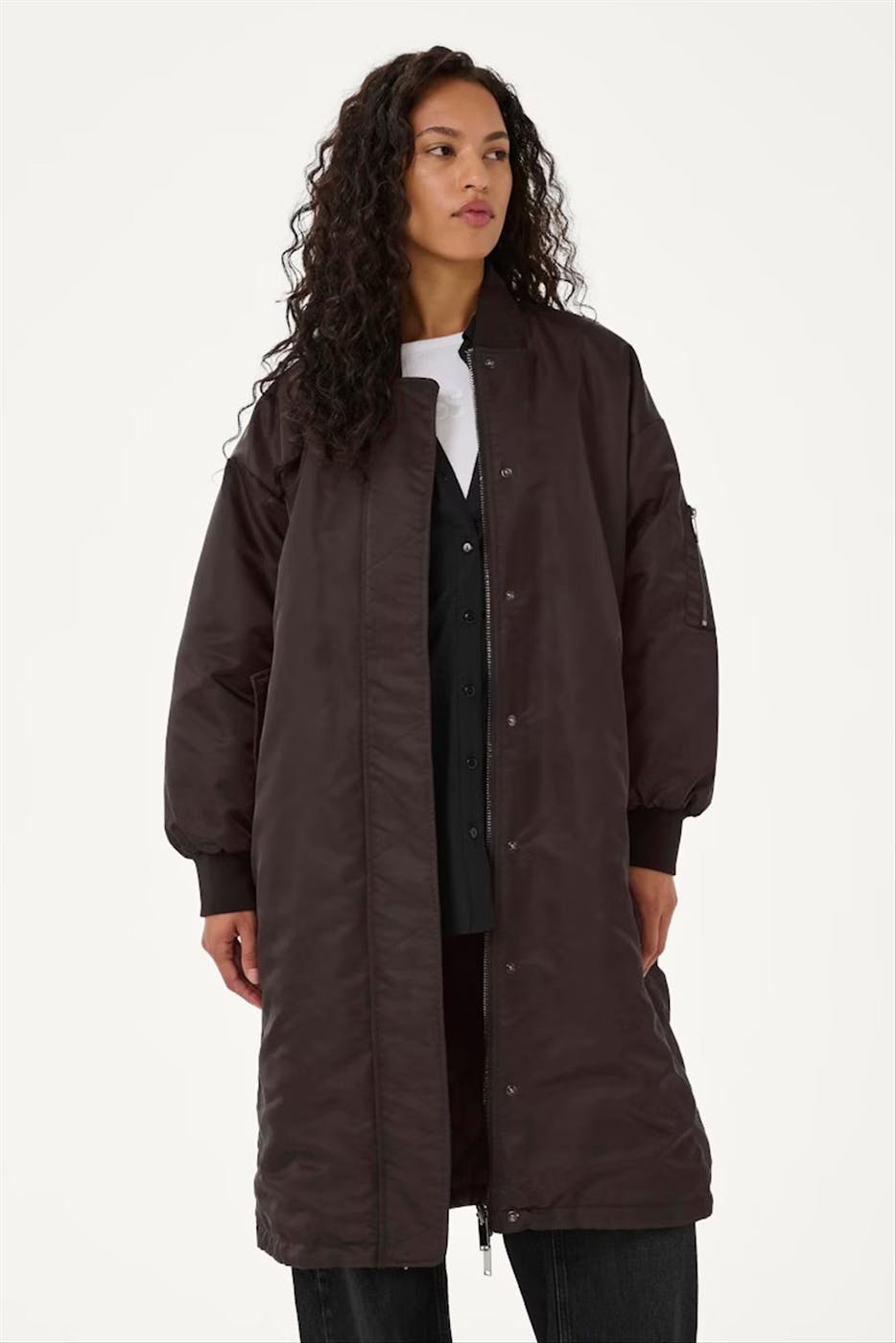 My Essential Wardrobe - Donkerbruine Helga jas