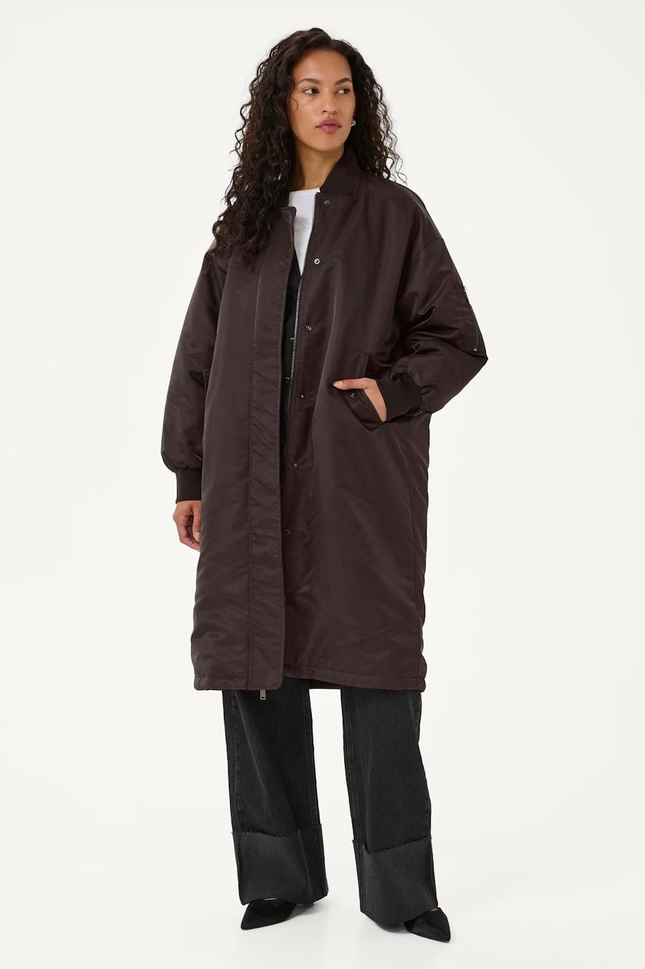 My Essential Wardrobe - Donkerbruine Helga jas