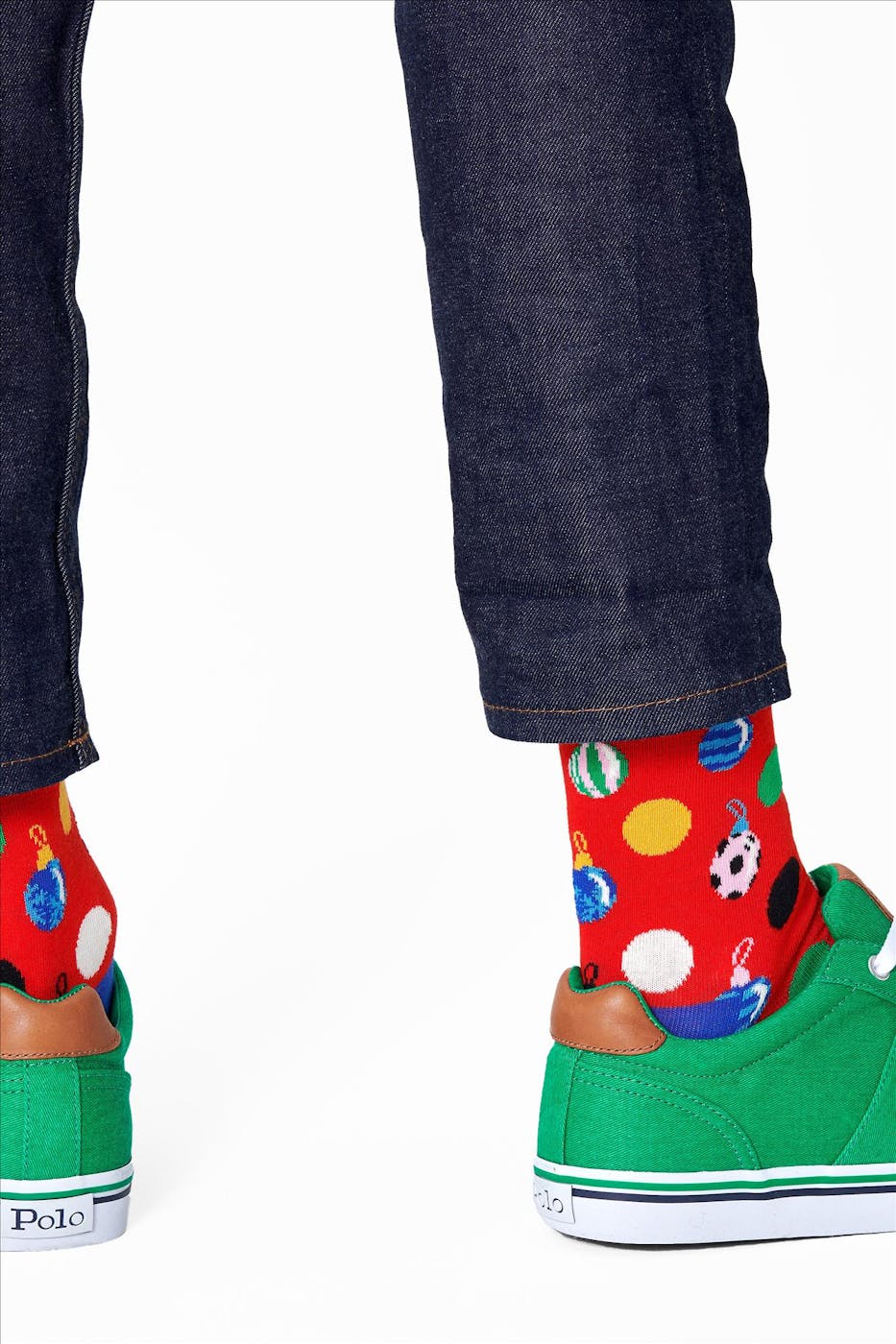 Happy Socks - Rood-multicolour Baubles Sokken, maat 41-46