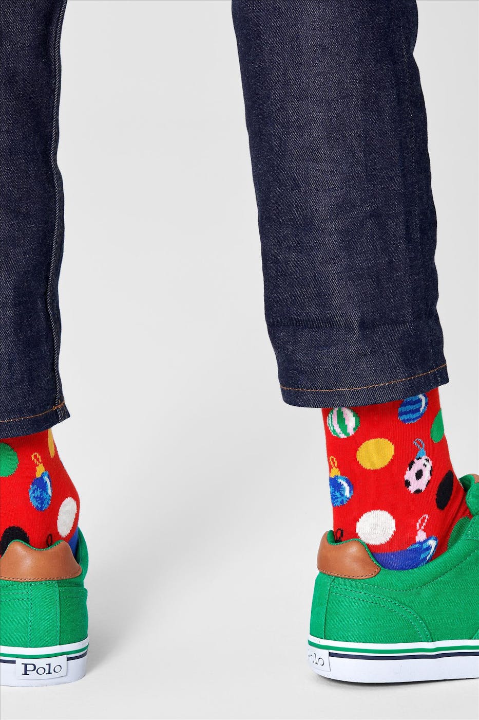 Happy Socks - Rood-multicolour Baubles Sokken, maat 41-46