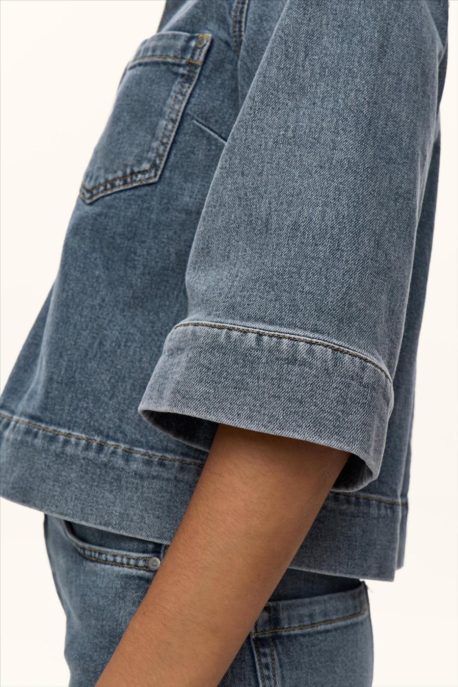Nümph - Grijsblauw Totonto jeanshemd
