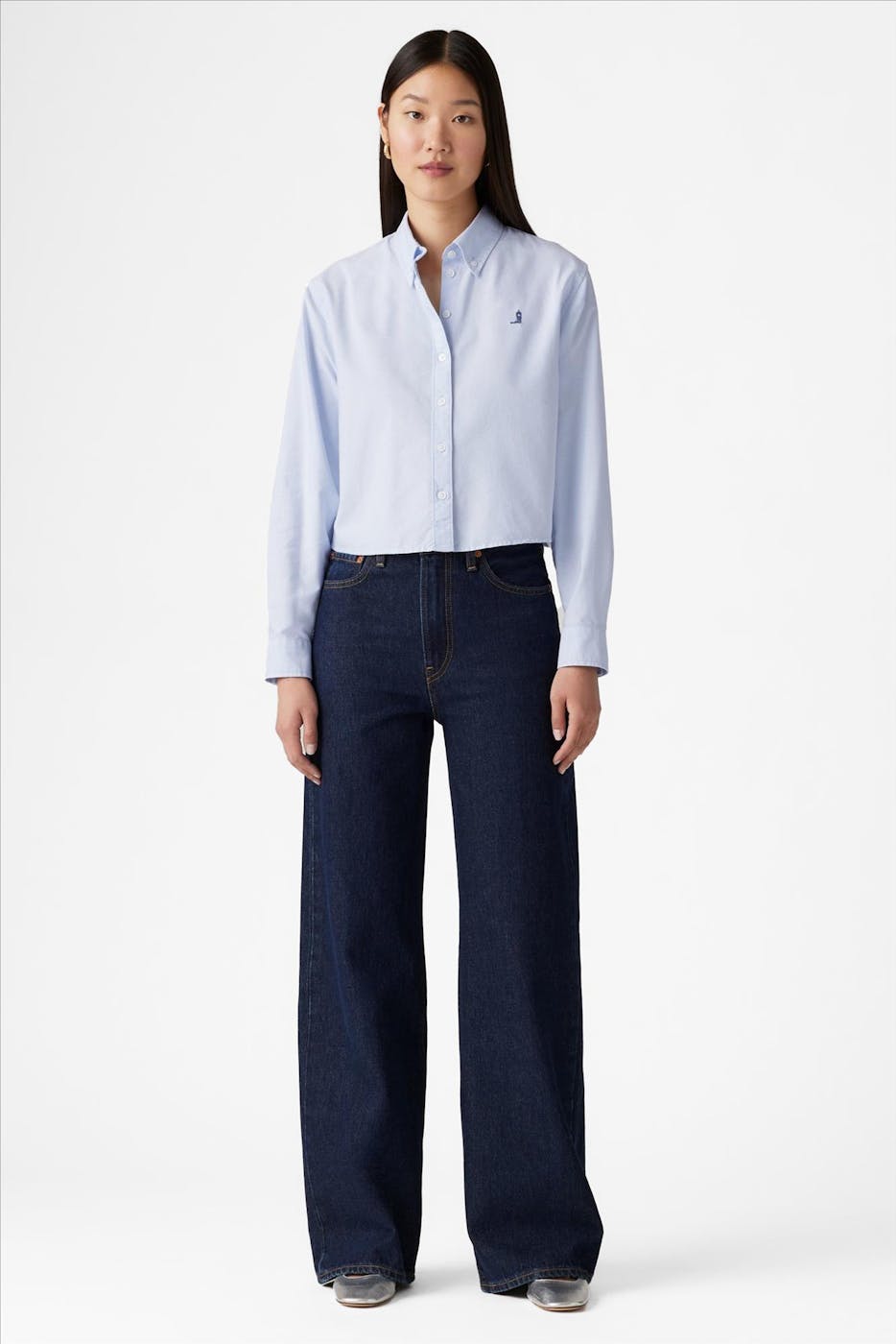 Levi's - Donkerblauwe Ribcage wide jeans