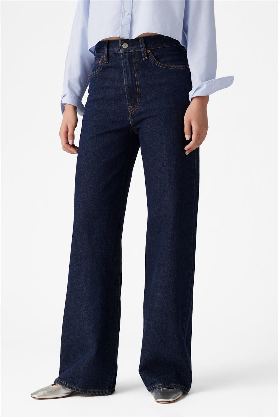 Levi's - Donkerblauwe Ribcage wide jeans