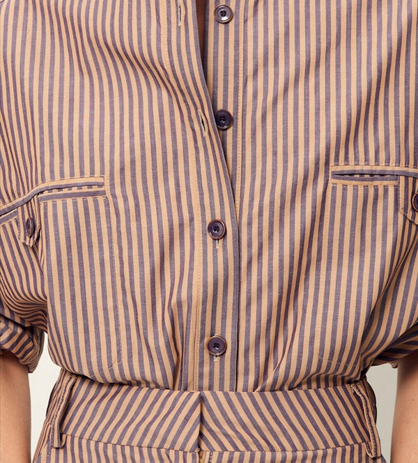 Sessùn - Paars-Beige Orregia blouse