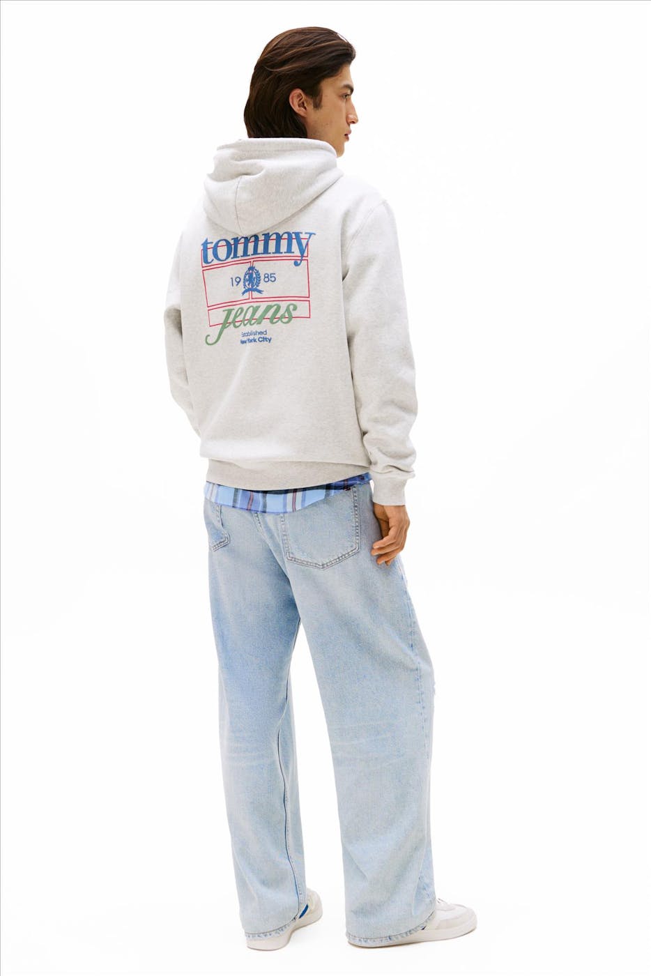 Tommy Jeans - Lichtgrijze Heritage hoodie
